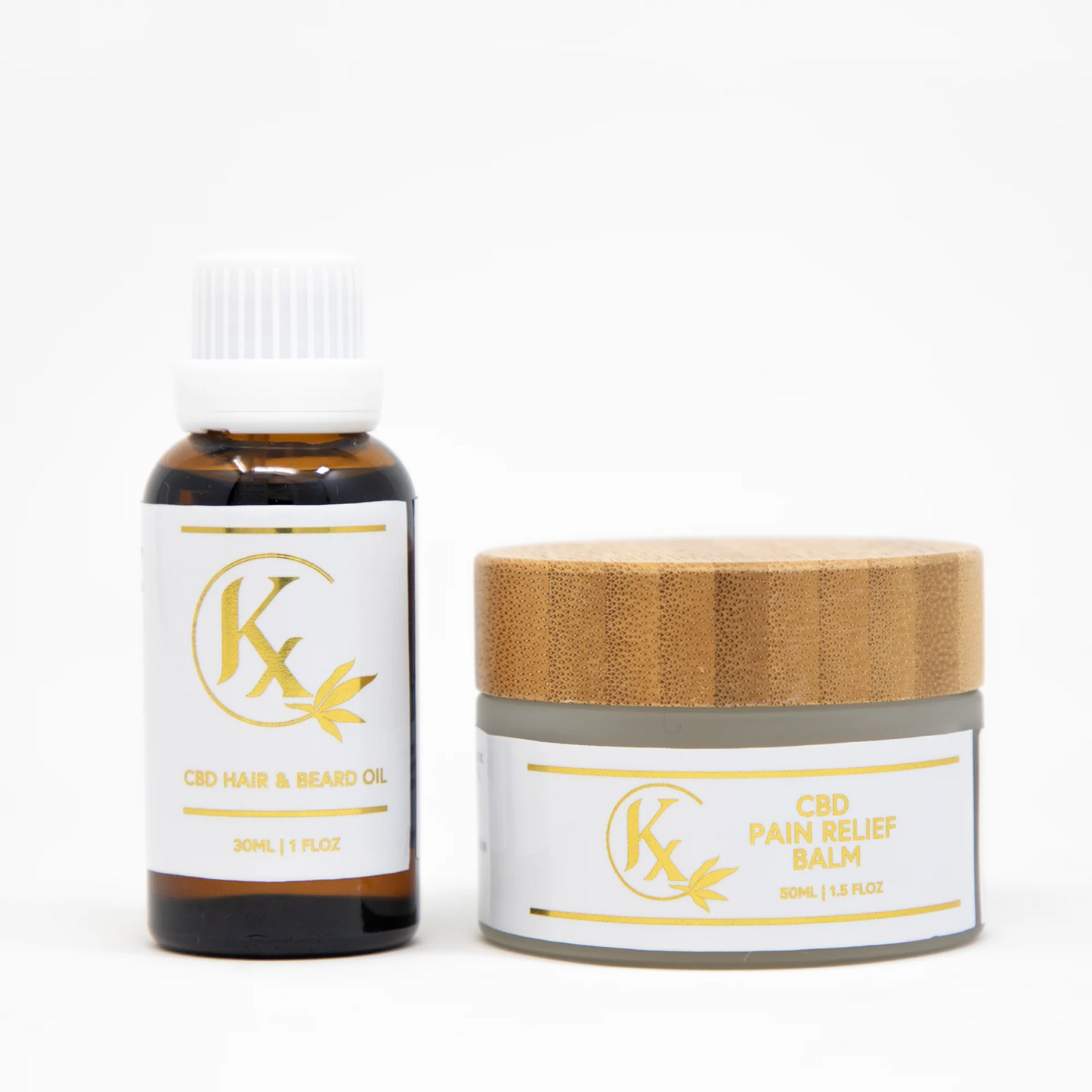 Bundle of CBD Pain Relief Balm 1000mg + CBD Hair, Beard and Face Oil 100mg